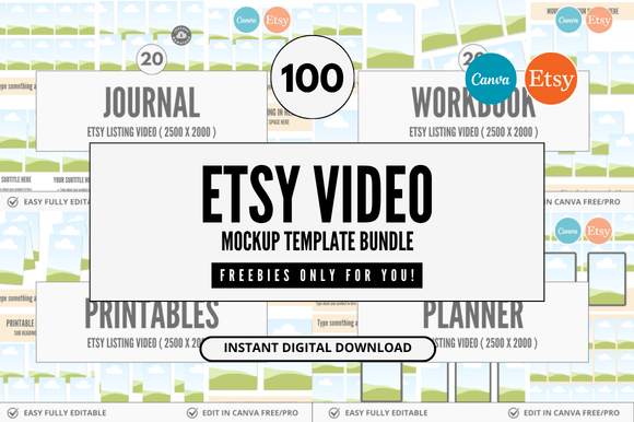 Download 100 Etsy Video Mockup Bundle - Premium Resources